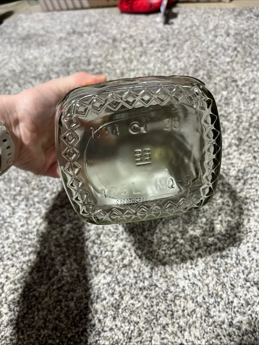 Crown Royal Fine De Luxe Canadian Whisky EMPTY Bottle 1.75 L